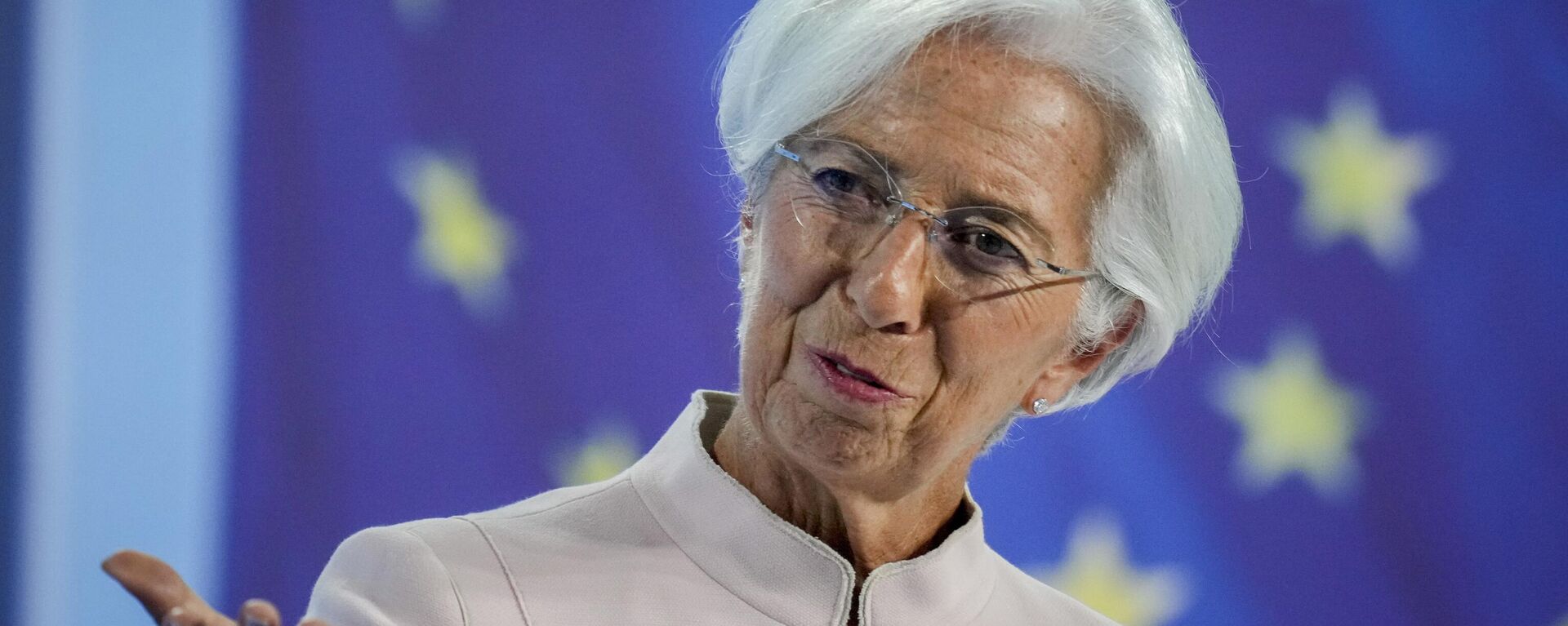 Christine Lagarde, presidente do Banco Central Europeu, fala durante coletiva de imprensa em Frankfurt. Alemanha, 14 de setembro de 2023 - Sputnik Brasil, 1920, 12.01.2024
