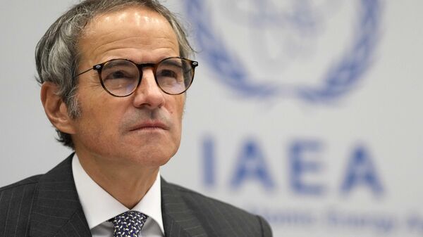 Rafael Grossi, diretor-geral da Agência Internacional de Energia Atômica (AIEA), chega a reunião do Conselho de Governadores da AIEA em Viena, Áustria, 22 de novembro de 2023 - Sputnik Brasil