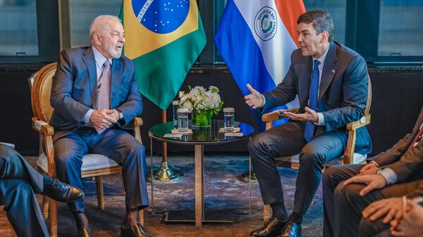 Presidente do Brasil, Luiz Inácio Lula da Silva Lula e Santiago Peña, presidente do Paraguai. - Sputnik Brasil