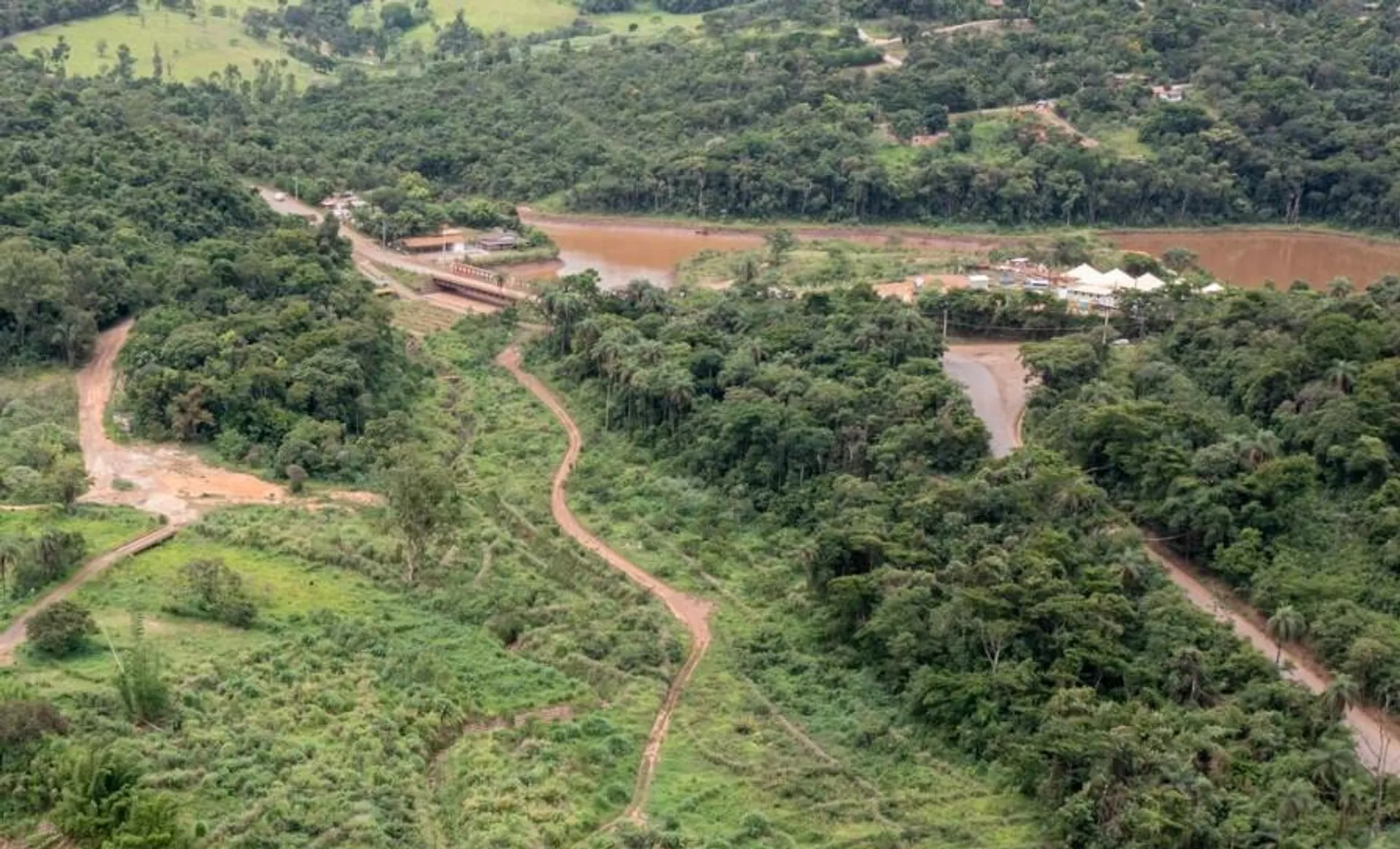 Área tomada pelos rejeitos da Vale após cinco anos do rompimento. Brumadinho, 15 de janeiro de 2024 - Sputnik Brasil, 1920, 22.01.2024