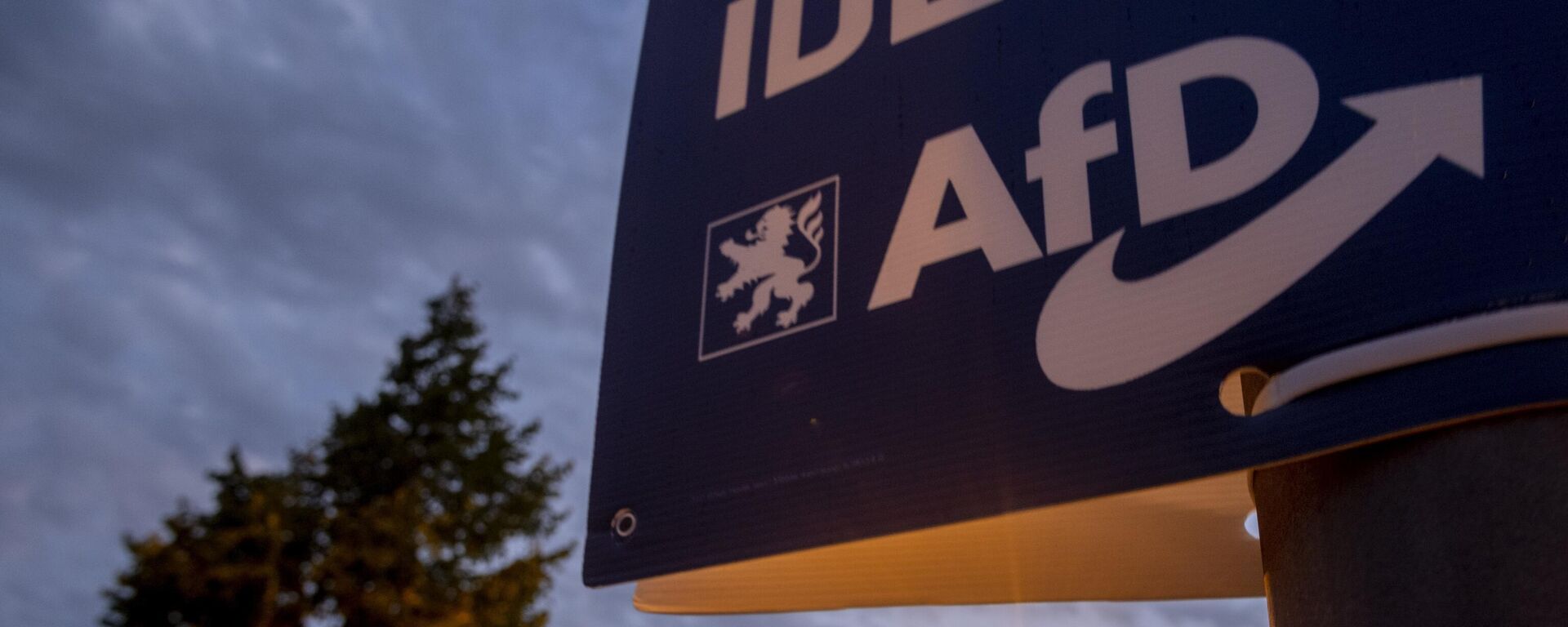 Um cartaz eleitoral do partido de direita AfD é fixado em um poste durante as eleições estaduais federais de Hesse em Frankfurt, Alemanha, 8 de outubro de 2023 - Sputnik Brasil, 1920, 27.01.2024