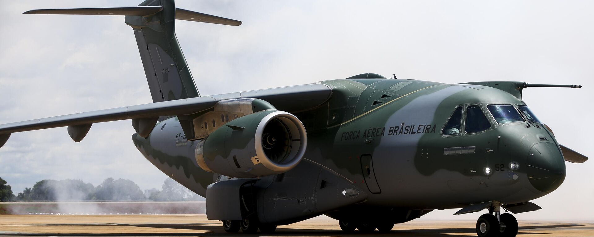 Avião KC-390, desenvolvido pela Embraer para transporte tático e logístico, na Base Aérea da FAB. Brasília, 23 de outubro de 2018 - Sputnik Brasil, 1920, 30.01.2024