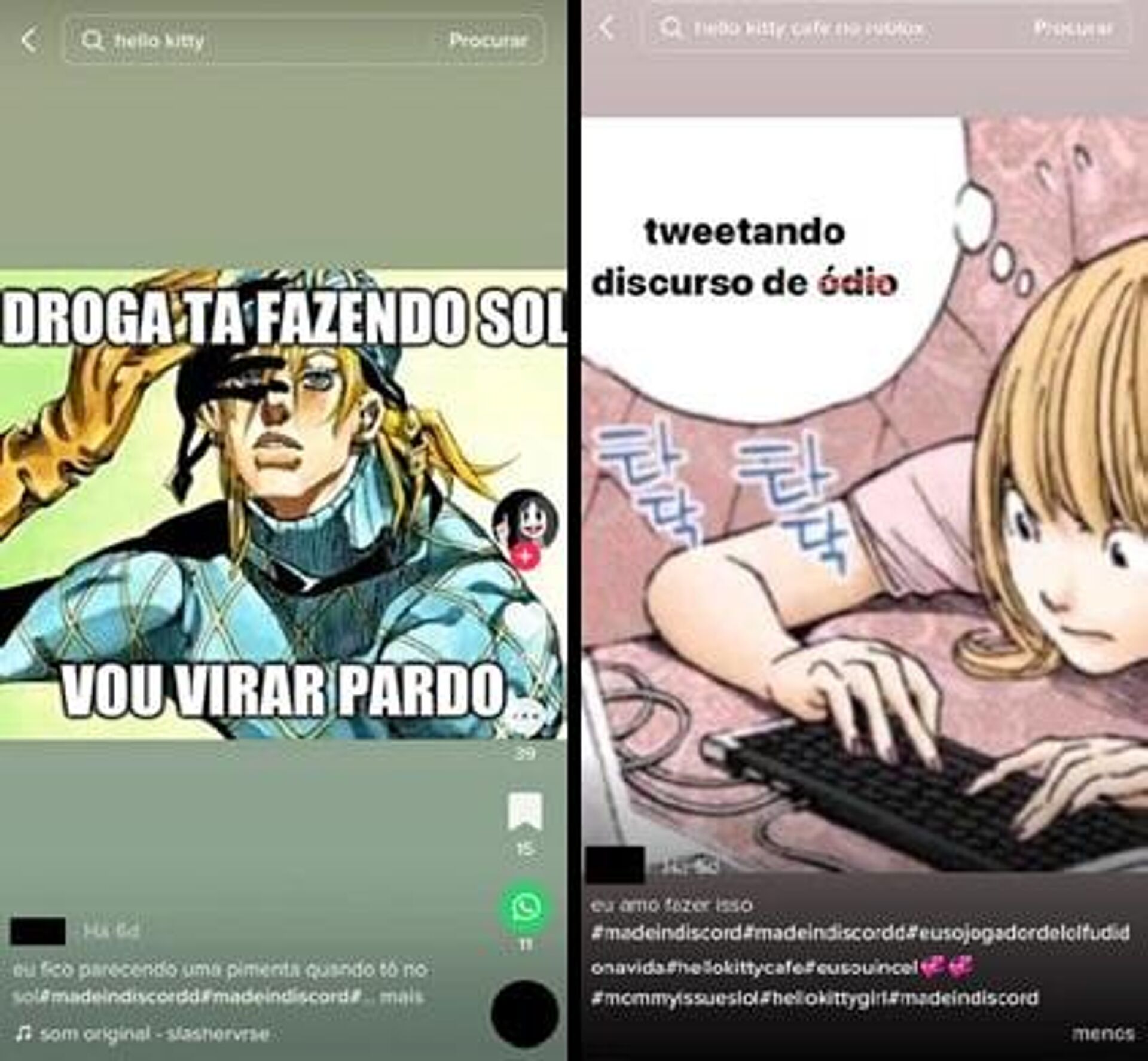 Imagens retiradas das redes sociais mostram como o extermismo é difundido em forma de memes, onde o alvo são as crianças - Sputnik Brasil, 1920, 30.01.2024