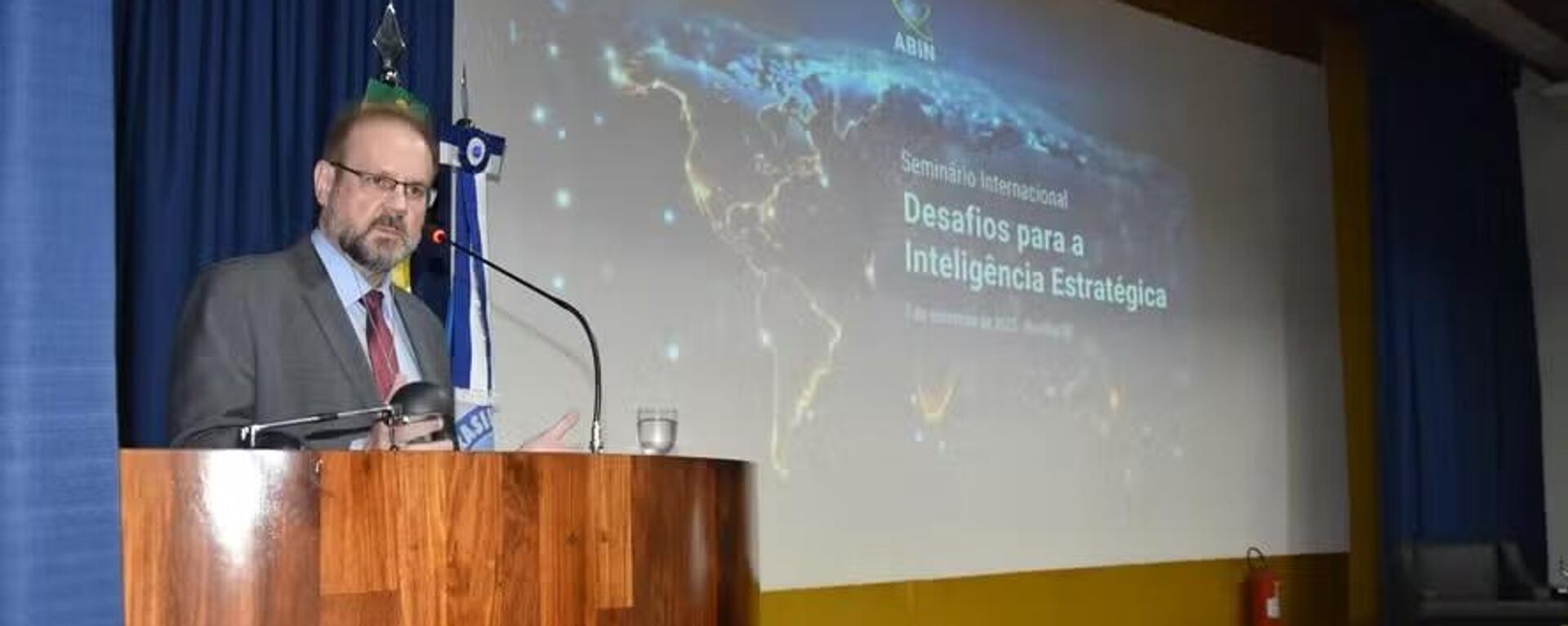 Marco Cepik durante evento da Agência Brasileira de Inteligência (Abin) - Sputnik Brasil, 1920, 31.01.2024