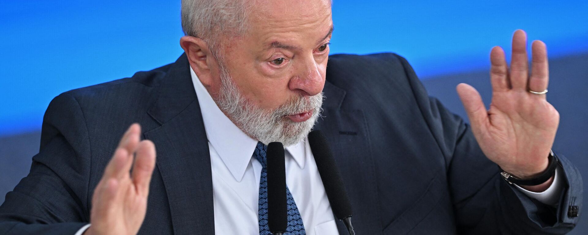 O presidente Luiz Inácio Lula da Silva discursa durante o lançamento do programa Complexo Econômico-Industrial da Saúde, no Palácio do Planalto, em Brasília, em 26 de setembro de 2023 - Sputnik Brasil, 1920, 21.02.2024