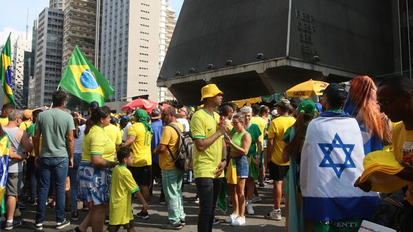 Ato em apoio ao ex-presidente da República Jair Bolsonaro na avenida Paulista. São Paulo (SP), 25 de fevereiro de 2024 - Sputnik Brasil