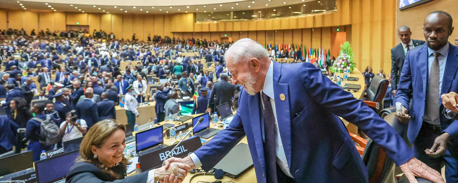 Presidente da República, Luiz Inácio Lula da Silva, durante a cerimônia de abertura da 37º Cúpula da União Africana, na sede da União Africana, em Adis Abeba. Etiópia, 17 de fevereiro de 2024 - Sputnik Brasil, 1920, 27.02.2024