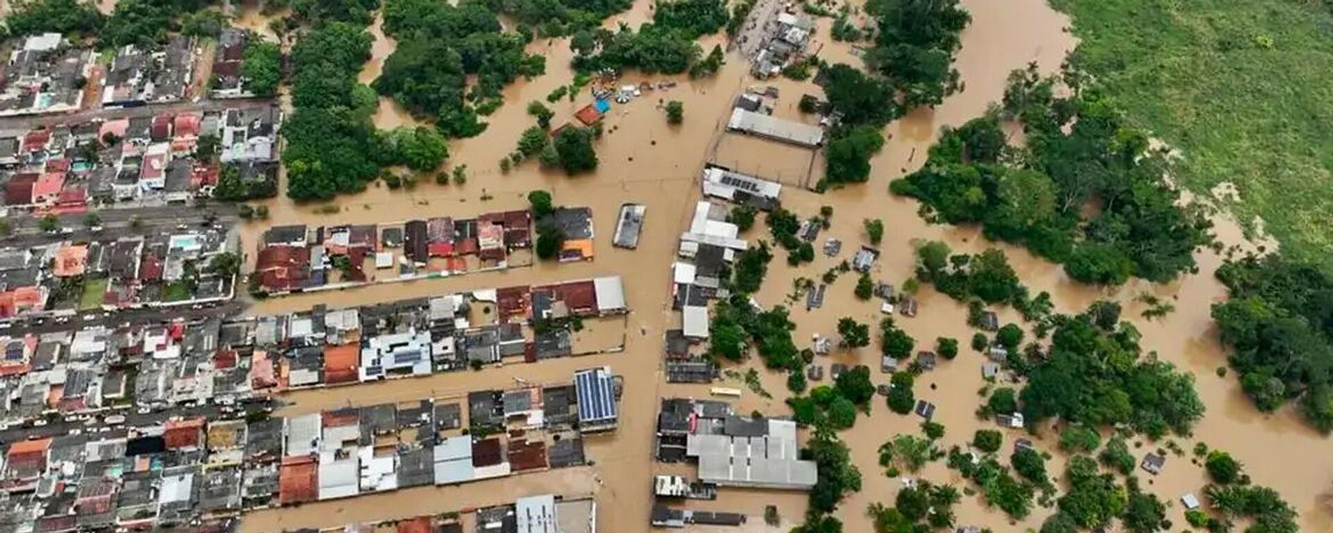 Município do Acre, estado brasileiro que divide fronteira com a Bolívia, também foi inundado. - Sputnik Brasil, 1920, 27.02.2024