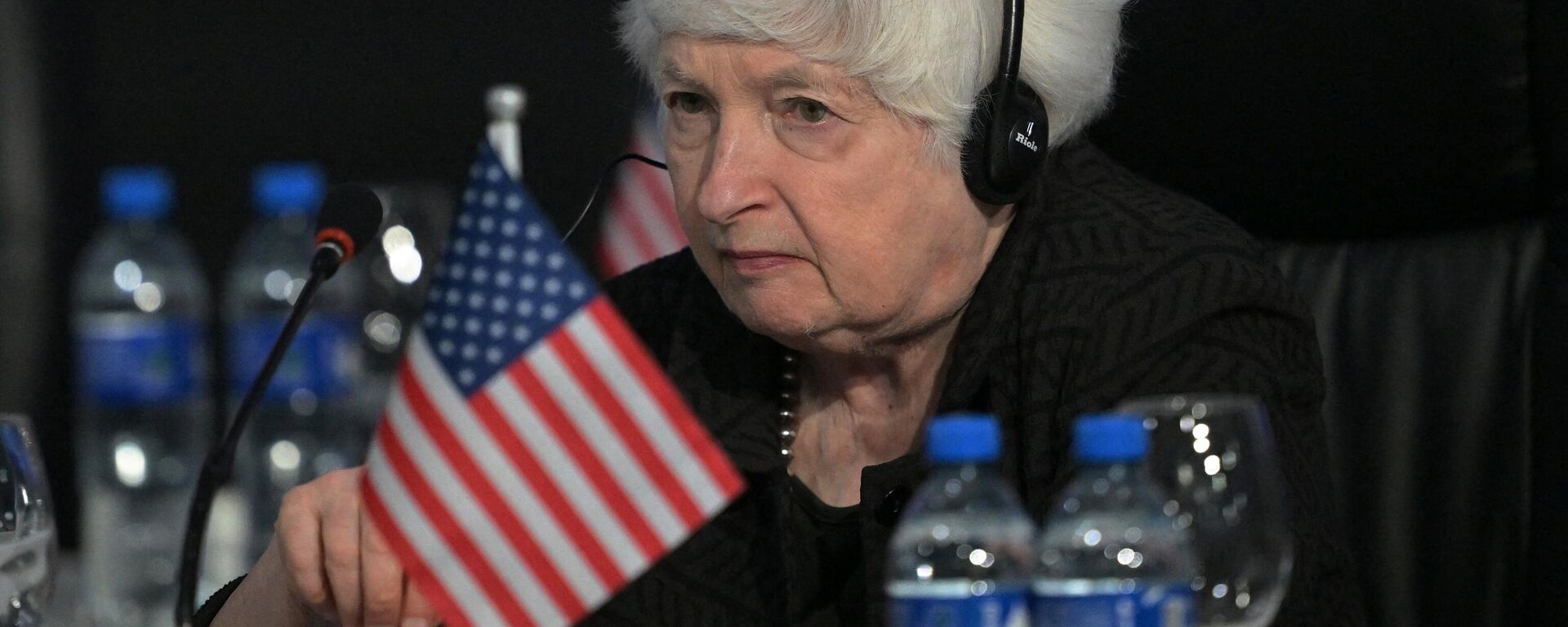 A secretária do Tesouro dos EUA, Janet Yellen, participa da reunião dos ministros das finanças do G20 em São Paulo, Brasil, em 29 de fevereiro de 2024 - Sputnik Brasil, 1920, 01.03.2024