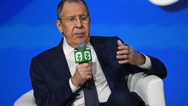 O ministro das Relações Exteriores da Rússia, Sergey Lavrov durante o Festival Mundial da Juventude 2024 - Sputnik Brasil