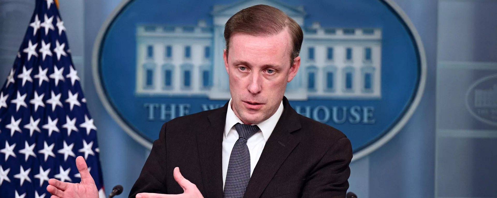 O conselheiro de Segurança Nacional dos EUA, Jake Sullivan, durante a coletiva de imprensa diária na Brady Press Briefing Room, da Casa Branca. Washington, D.C., 12 de março de 2024 - Sputnik Brasil, 1920, 12.03.2024