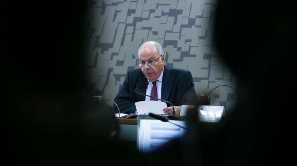 Ministro das Relações Exteriores brasileiro, Mauro Vieira, durante discurso no Senado Federal. Brasília, 14 de março de 2024 - Sputnik Brasil