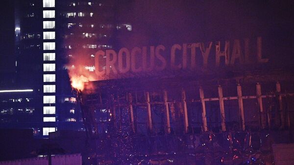 Ataque terrorista no Crocus City Hall. Rússia, 22 de março de 2024 - Sputnik Brasil