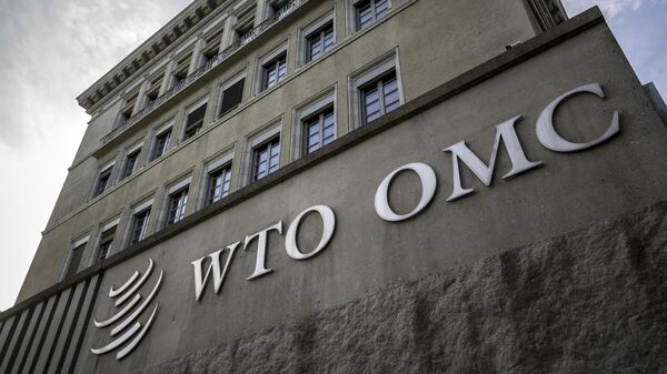 Organização Mundial do Comércio (OMC) em sua sede, Genebra, em 5 de fevereiro de 2024 - Sputnik Brasil