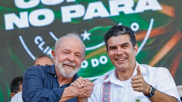 O presidente Luiz Inácio Lula da Silva e o governador do Pará, Helder Barbalho (MDB) - Sputnik Brasil