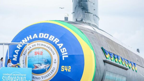 Submarino Tonelero (S42) é batizado pela primeira-dama, Janja da Silva, em 27 de março de 2024 - Sputnik Brasil