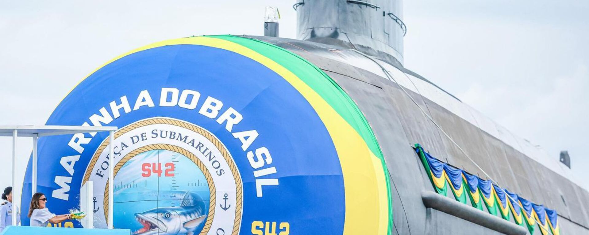 Submarino Tonelero (S42) é batizado pela primeira-dama, Janja da Silva, em 27 de março de 2024 - Sputnik Brasil, 1920, 27.03.2024