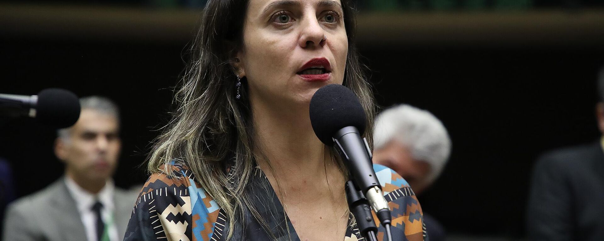 Deputada Fernanda Melchionna (PSOL-RS) durante discussão e votação de propostas na Câmara, 26 de março de 2024 - Sputnik Brasil, 1920, 29.03.2024