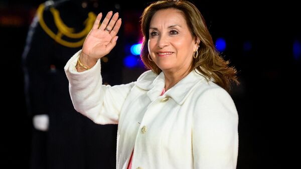 A presidente do Peru, Dina Boluarte, na Legião de Honra em São Francisco, Califórnia, em 16 de novembro de 2023 - Sputnik Brasil