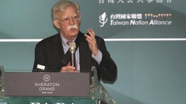 John Bolton, ex-conselheiro de segurança nacional dos EUA, dá discurso de comemoração do 40º aniversário da Associação Formosana para Assuntos Públicos em Taipé, Taiwan, 1º de maio de 2023 - Sputnik Brasil