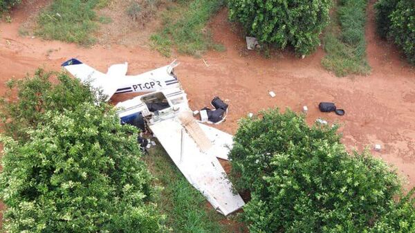 Avião interceptado pela Força Aérea Brasileira (FAB) no Paraná, vindo do Paraguai, em 9 de abril de 2024 - Sputnik Brasil
