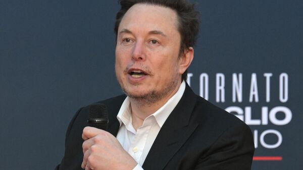 O CEO do X (ex-Twitter), Elon Musk, durante uma conferência em 22 de janeiro de 2024 - Sputnik Brasil