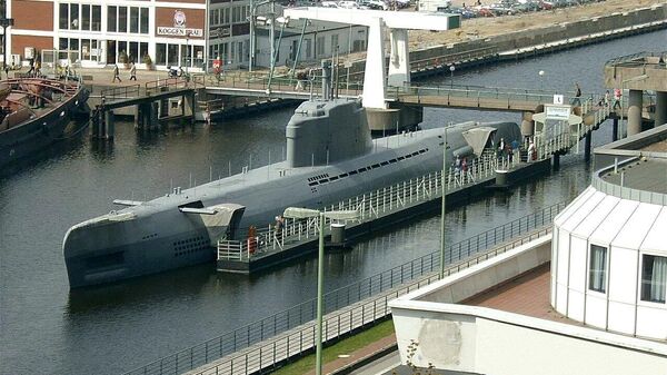 O submarino alemão Wilhelm Bauer era uma embarcação Tipo XXI, usado na Segunda Guerra Mundial - Sputnik Brasil