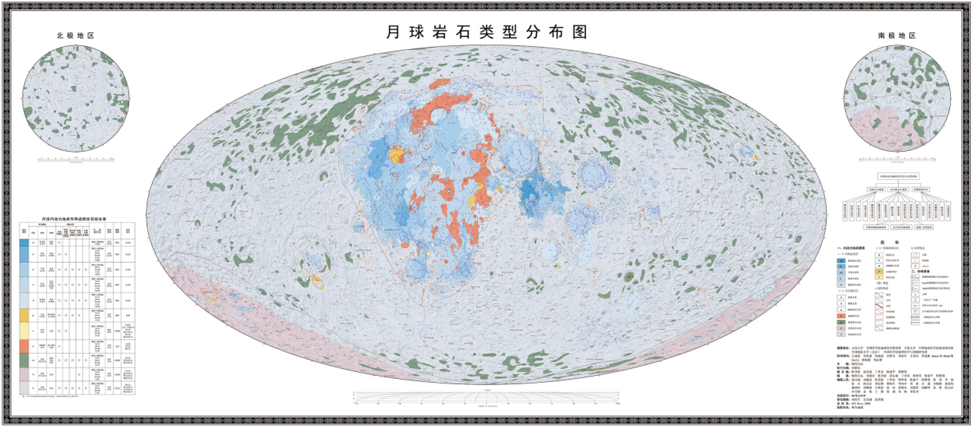 Mapa chinês que mostra a distribuição dos tipos de rochas lunares - Sputnik Brasil, 1920, 22.04.2024