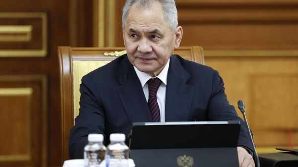 Sergei Shoigu, ministro da Defesa da Rússia, antes de reunião do governo russo, em 11 de abril de 2024 - Sputnik Brasil