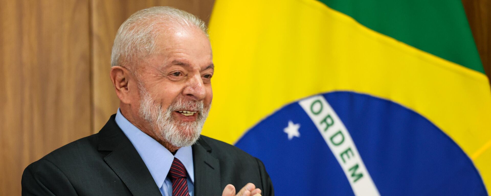 Presidente Lula durante café da manhã com jornalistas no Palácio do Planalto para falar sobre ações do governo. Brasília, 23 de abril de 2024 - Sputnik Brasil, 1920, 23.04.2024