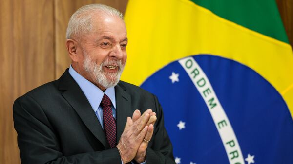 Presidente Lula durante café da manhã com jornalistas no Palácio do Planalto para falar sobre ações do governo. Brasília, 23 de abril de 2024 - Sputnik Brasil
