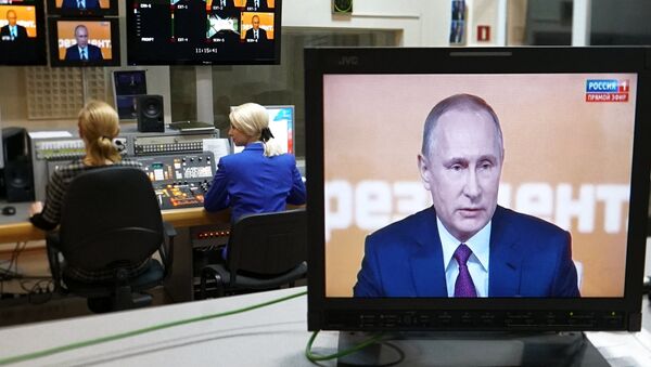 Coletiva de imprensa anual de Vladimir Putin, 14 de dezembro de 2017 - Sputnik Brasil