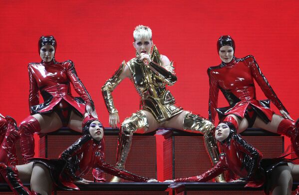 Cantora norte-americana Katy Perry durante show em Atlanta, EUA - Sputnik Brasil