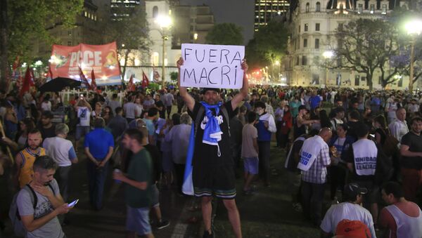 Manifestação contra presidente da Argentina, Mauricio Macri - Sputnik Brasil