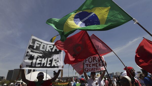 Protestos anti-Temer em Brasília, foto de arquivo - Sputnik Brasil