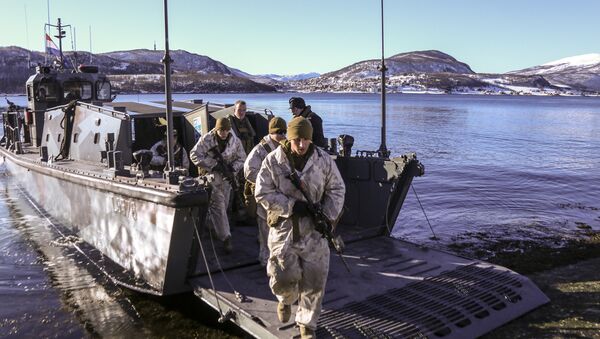 Fuzileiros navais dos EUA na Noruega participam dos exercícios Cold Response - Sputnik Brasil