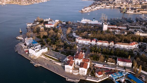 Vista aérea da cidade de Sevastopol, na Crimeia - Sputnik Brasil