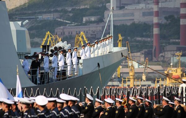 Os exercícios sino-russos Cooperação Naval 2015 em Novorossiysk, Rússia - Sputnik Brasil