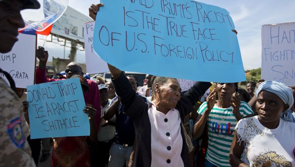 Protesto contra Trump no Haiti. - Sputnik Brasil