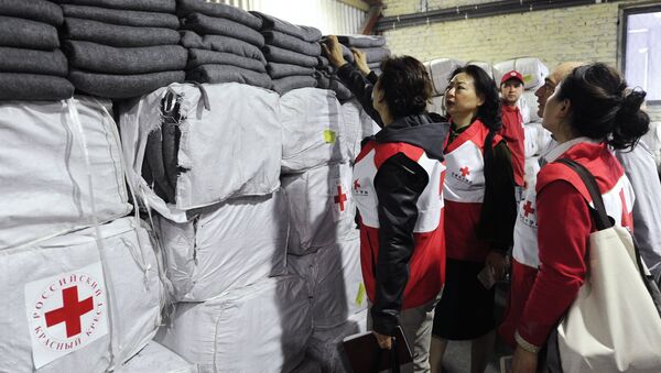 Suprimentos médicos da China chegam a Rostov para ajudar refugiados - Sputnik Brasil