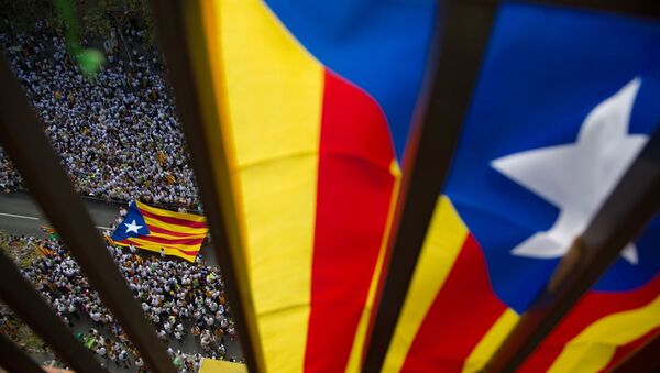National Day of Catalonia celebrated in Barcelona - Sputnik Brasil