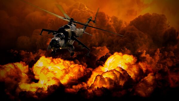 Helicóptero militar (imagem ilustrativa) - Sputnik Brasil
