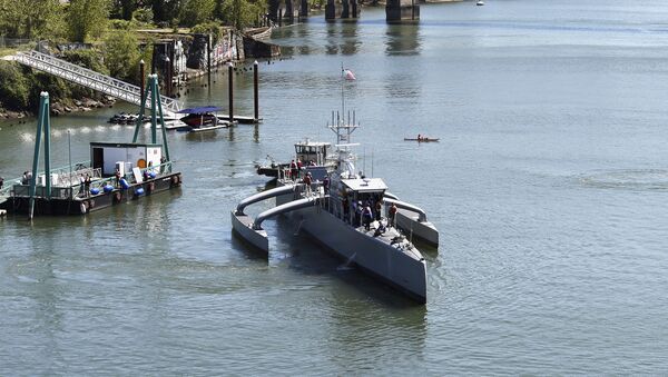Novo submarino não tripulado estadunidense Sea Hunter - Sputnik Brasil