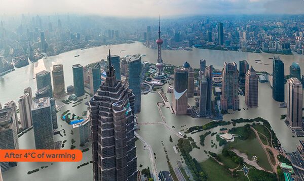 Assim seria a aparência da maior cidade chinesa, Xangai, como resultado do aquecimento global - Sputnik Brasil