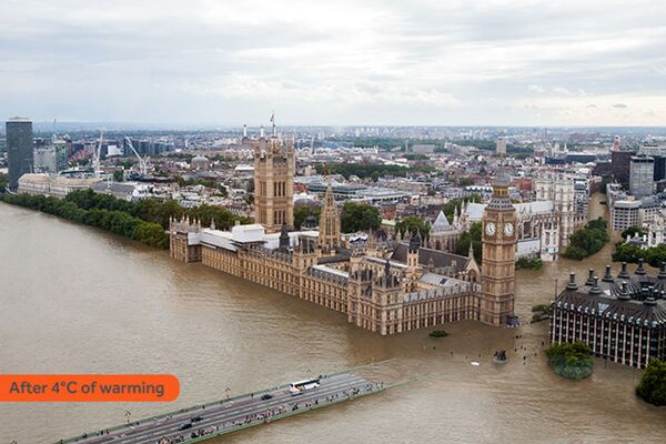 Isso é o que restaria da Ponte de Westminster na capital britânica de Londres - Sputnik Brasil