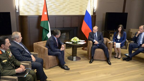 Encontro do presidente russo, Vladimir Putin, com o rei da Jordânia, Abdullah II - Sputnik Brasil