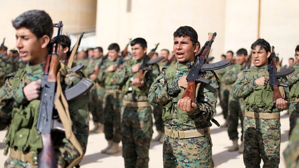 Soldados de força de segurança de fronteira sob o comando das Forças Democráticas da Síria (SDF). Foto de 20 de janeiro de 2018. - Sputnik Brasil