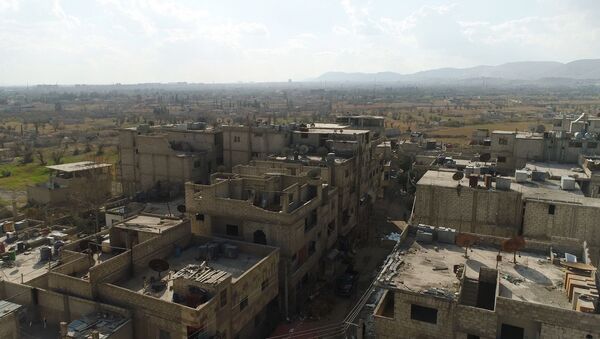 Corredor humanitário entre Damasco e Ghouta Orienta, arquivo - Sputnik Brasil