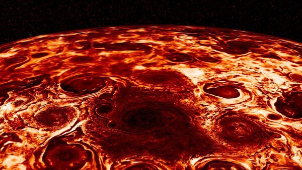 Imagem impressionante de Júpiter tirada pela sonda Juno - Sputnik Brasil