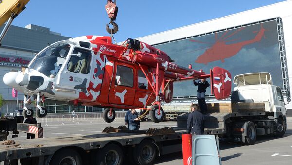 Um KA-226T chega para a HeliRussia 2015. - Sputnik Brasil